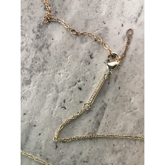 Kendra Scott Kiri Gold Necklace In black iridescent tear drop - Picture 3 of 3